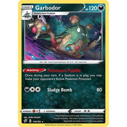 Garbodor 118/192 - SWSH02 Rebel Clash Reverse Holofoil