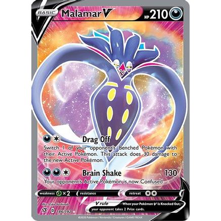 Malamar V (Full Art) 186/192 - SWSH02 Rebel Clash Holofoil