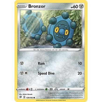 Bronzor 129/192 - SWSH02 Rebel Clash Reverse Holofoil