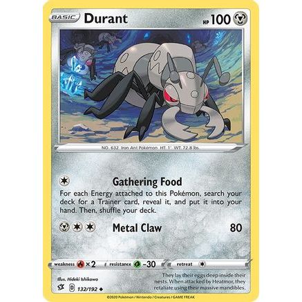 Durant 132/192 - SWSH02 Rebel Clash Reverse Holofoil