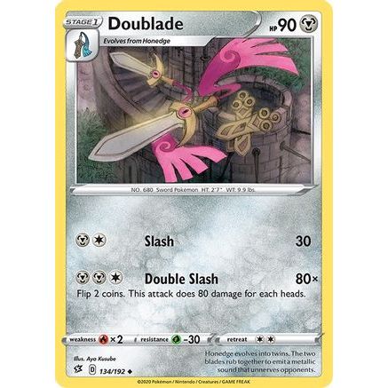 Doublade 134/192 - SWSH02 Rebel Clash Reverse Holofoil