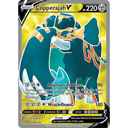 Copperajah V (Full Art) 187/192 - SWSH02 Rebel Clash Holofoil