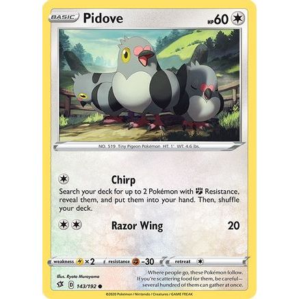 Pidove 143/192 - SWSH02 Rebel Clash Reverse Holofoil