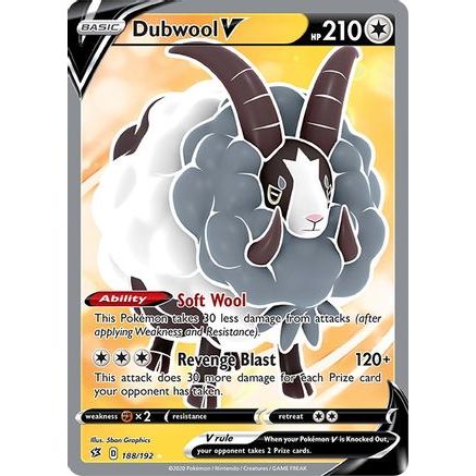 Dubwool V (Full Art) 188/192 - SWSH02 Rebel Clash Holofoil