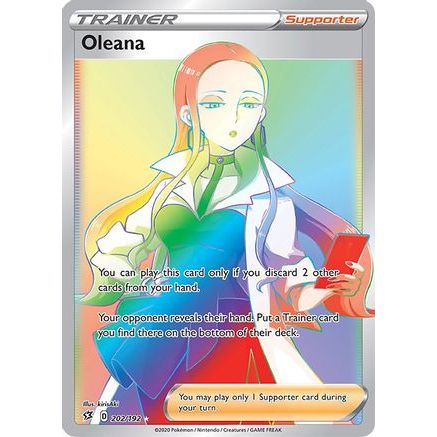Oleana (Secret) 202/192 - SWSH02 Rebel Clash Holofoil