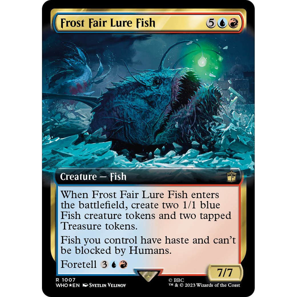 Frost Fair Lure Fish (Extended Art) (Surge Foil) (WHO-1007) - Doctor Who: (Extended Art) Foil