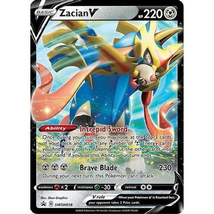 Zacian V - SWSH018 SWSH018/307 - SWSH Sword & Shield Promo Cards Holofoil