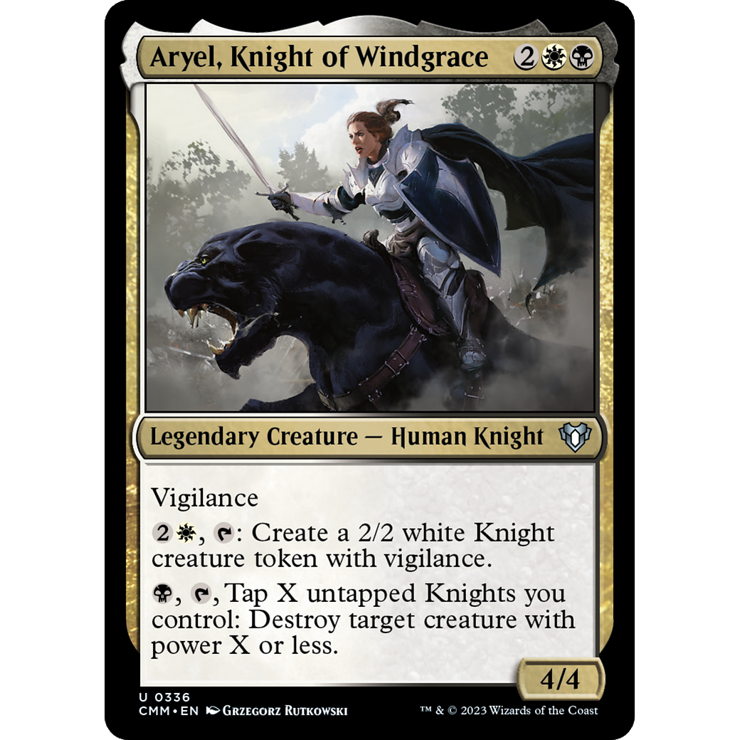 Aryel, Knight of Windgrace (CMM-336) - Commander Masters Foil