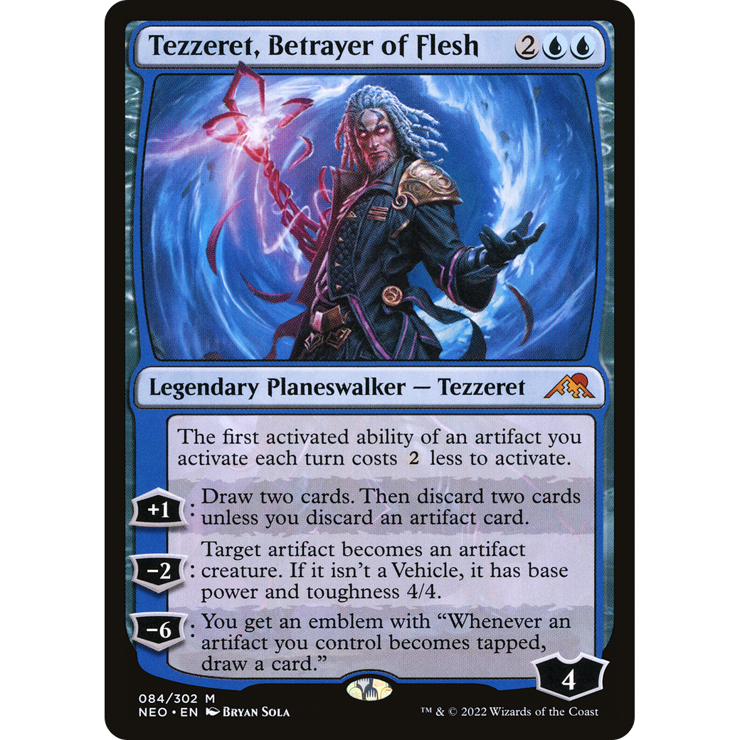 Tezzeret, Betrayer of Flesh (NEO-084) - Kamigawa: Neon Dynasty Foil