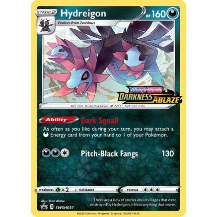Hydreigon - SWSH037 (Prerelease) SWSH037/307 - SWSH Sword & Shield Promo Cards Holofoil