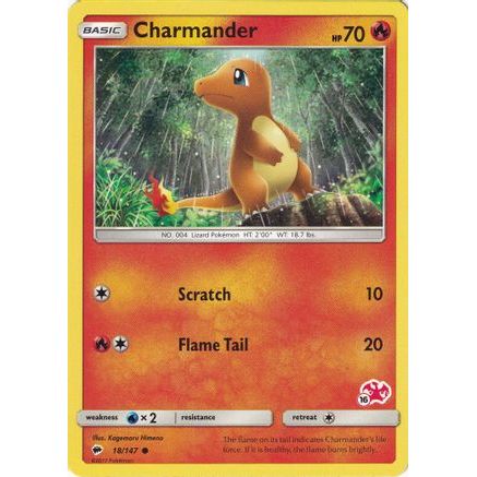 Charmander - 18/147 (#16 Charizard Stamped) 18 - Battle Academy
