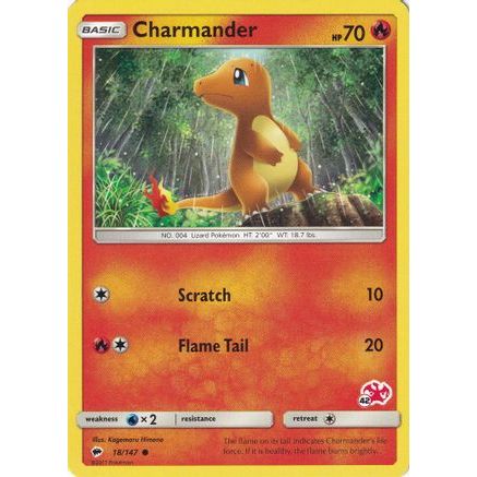 Charmander - 18/147 (#42 Charizard Stamped) 18 - Battle Academy