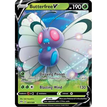 Butterfree V 1/189 - SWSH03 Darkness Ablaze Holofoil