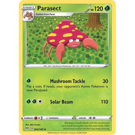 Parasect 4/189 - SWSH03 Darkness Ablaze Reverse Holofoil
