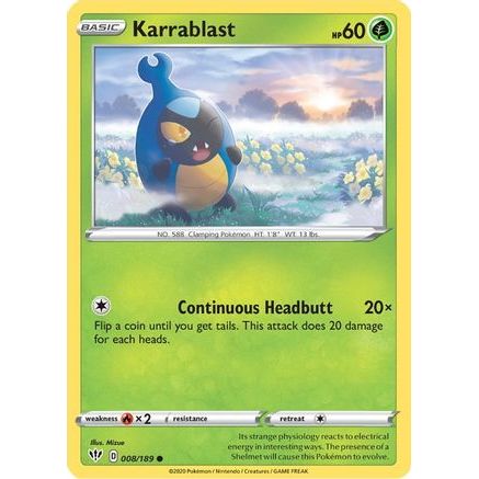 Karrablast 8/189 - SWSH03 Darkness Ablaze