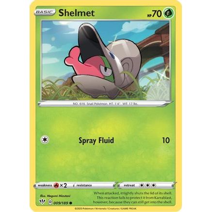 Shelmet 9/189 - SWSH03 Darkness Ablaze Reverse Holofoil