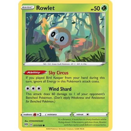 Rowlet 11/189 - SWSH03 Darkness Ablaze