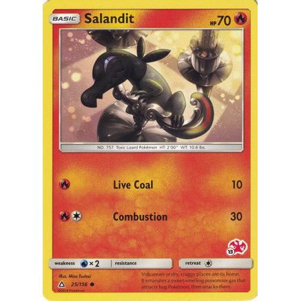 Salandit - 25/156 (#13 Charizard Stamped) - Battle Academy