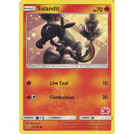 Salandit - 25/156 (#18 Charizard Stamped) - Battle Academy