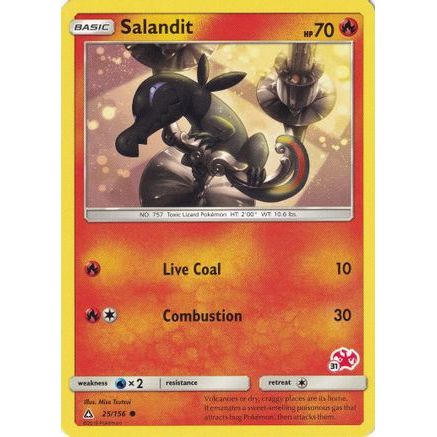 Salandit - 25/156 (#31 Charizard Stamped) - Battle Academy