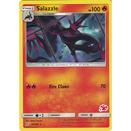 Salazzle - 34/236 (#7 Charizard Stamped) - Battle Academy
