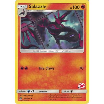 Salazzle - 34/236 (#49 Charizard Stamped) - Battle Academy