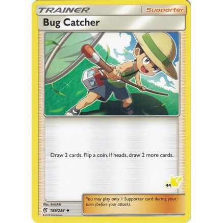 Bug Catcher - 189/236 (#44 Pikachu Stamped) - Battle Academy