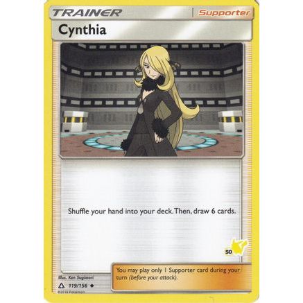 Cynthia - 119/156 (#50 Pikachu Stamped) - Battle Academy