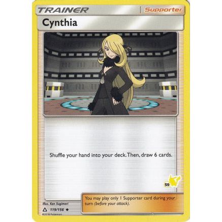Cynthia - 119/156 (#59 Pikachu Stamped) 119 - Battle Academy