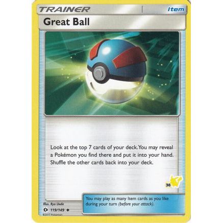 Great Ball - 119/149 (#38 Pikachu Stamped) - Battle Academy
