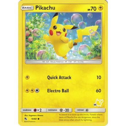 Pikachu - 19/68 (#55 Pikachu Stamped) 19 - Battle Academy