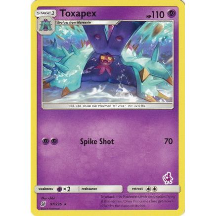 Toxapex - 97/236 (Mewtwo Stamped) - Battle Academy