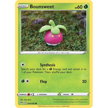 Bounsweet 14/189 - SWSH03 Darkness Ablaze Reverse Holofoil