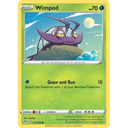 Wimpod 17/189 - SWSH03 Darkness Ablaze Reverse Holofoil