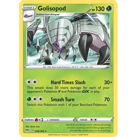 Golisopod 18/189 - SWSH03 Darkness Ablaze Holofoil