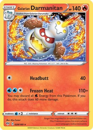 Galarian Darmanitan (28) 28/189 - SWSH03 Darkness Ablaze Reverse Holofoil