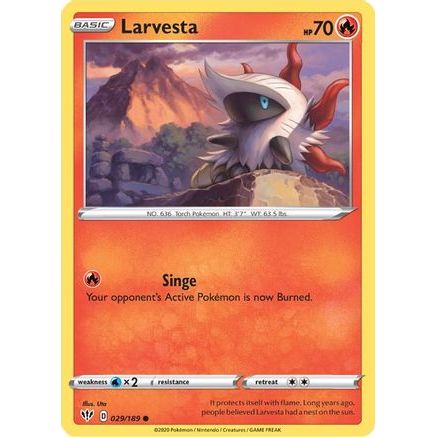 Larvesta 29/189 - SWSH03 Darkness Ablaze