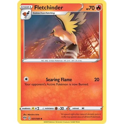 Fletchinder 31/189 - SWSH03 Darkness Ablaze
