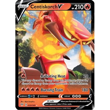 Centiskorch V 33/189 - SWSH03 Darkness Ablaze Holofoil