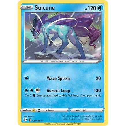 Suicune 37/189 - SWSH03 Darkness Ablaze Reverse Holofoil