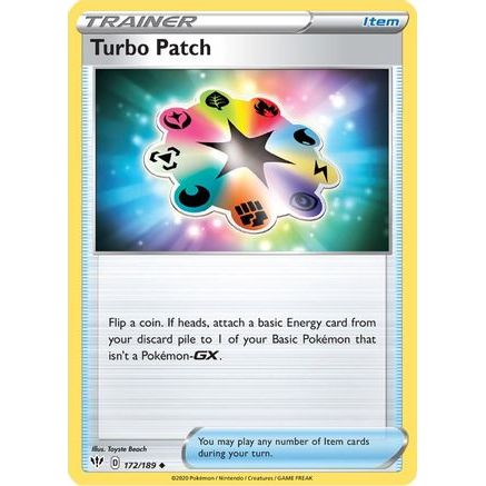 Turbo Patch 172/189 - SWSH03 Darkness Ablaze Reverse Holofoil