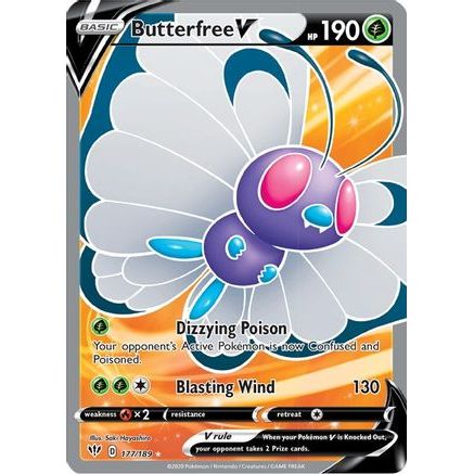 Butterfree V (Full Art) 177/189 - SWSH03 Darkness Ablaze Holofoil