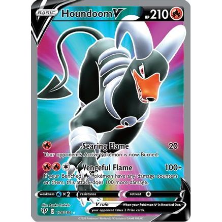 Houndoom V (Full Art) 178/189 - SWSH03 Darkness Ablaze Holofoil