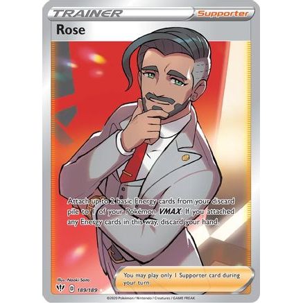 Rose (Full Art) 189/189 - SWSH03 Darkness Ablaze Holofoil
