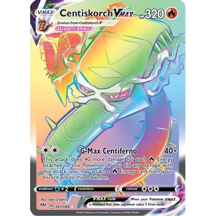 Centiskorch VMAX (Secret) 191/189 - SWSH03 Darkness Ablaze Holofoil