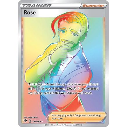 Rose (Secret) 196/189 - SWSH03 Darkness Ablaze Holofoil