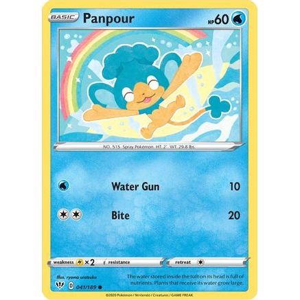 Panpour 41/189 - SWSH03 Darkness Ablaze Reverse Holofoil