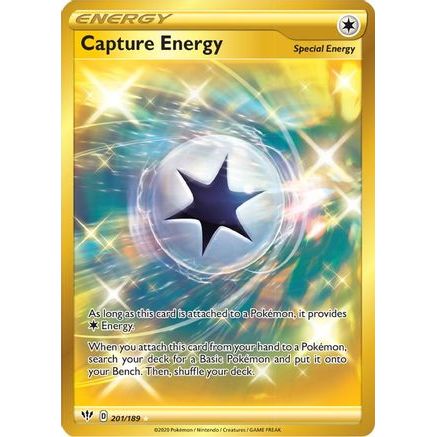 Capture Energy (Secret) 201/189 - SWSH03 Darkness Ablaze Holofoil