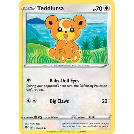 Teddiursa 138/189 - SWSH03 Darkness Ablaze