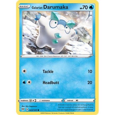 Galarian Darumaka 43/189 - SWSH03 Darkness Ablaze